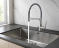 Смеситель для кухни HANSEN HL15075-GP, с подключением к фильтру, с гибким изливом, сатин