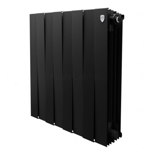 Радиатор биметаллический Royal Thermo PianoForte 500 Noir Sable 8 секций, боковое подключение