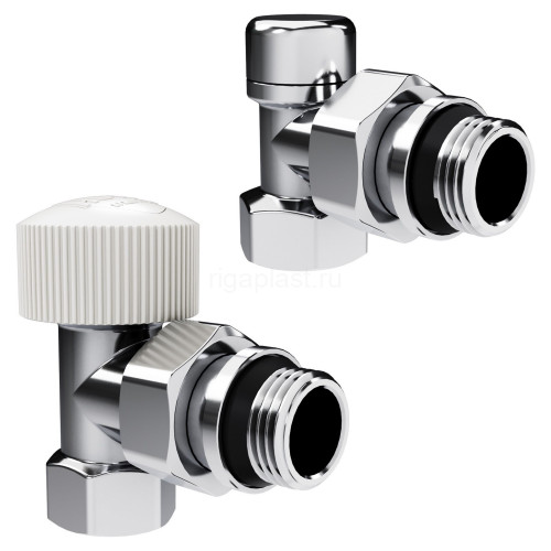 Набор термостатический угловой Royal Thermo Design 1/2" М30х1,5 (Хром)