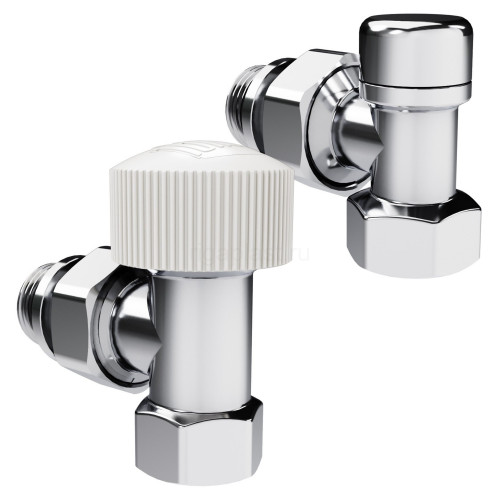 Набор термостатический угловой Royal Thermo Design 1/2" М30х1,5 (Хром)