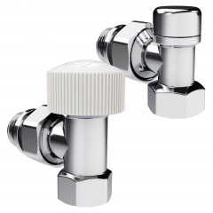 Набор термостатический угловой Royal Thermo Design 1/2" М30х1,5 (Хром)