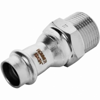 Переходник ВПр-НР 15х3/4" из стали нержавеющей, прессовой ROMMER