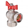 Кран шаровой VALTEC угловой 3/4" × 3/4" ВР/ВР, с накидной гайкой, короткий (VT.266.NS.0505)