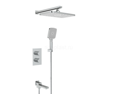 Душевая система ViEiR V25004-3, скрытый монтаж, с термостатом, хром