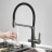 Смеситель для кухни HANSEN HL15075-PC, с подключением к фильтру, с гибким изливом, графит