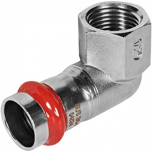 Угольник-переходник ROMMER ВР 18 мм x 1/2" из нержавеющей стали, RSS-0009-001812