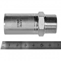 Вставка переходная STOUT НПр-НР, 28 мм x 3/4 дюйма, из нержавеющей стали, SSS-2024-002834