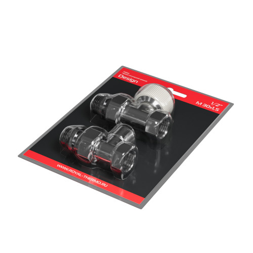 Набор термостатический прямой Royal Thermo Design 1/2" М30х1,5 (Хром)