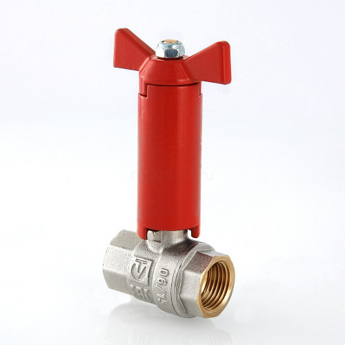 Кран шаровой VALTEC 1/2" ВР/ВР, с удлинённым штоком, бабочка (VT.250.N.04)