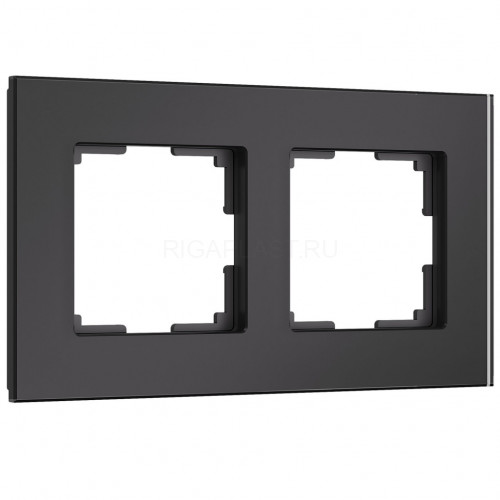 Рамка на 2 поста Werkel Senso (черный, стекло soft-touch) W0023108