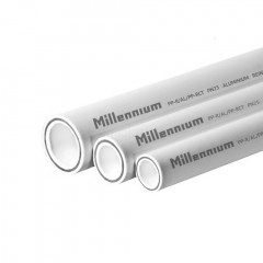 Труба полипропиленовая армированная алюминием PN25 40х6,7, штанга 2 м Millennium