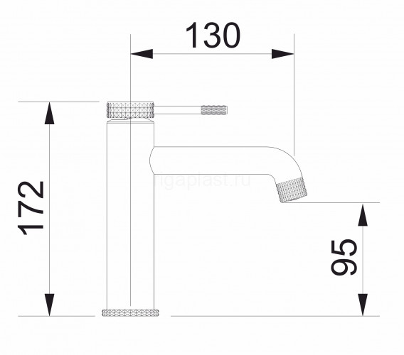 Смеситель для раковины HansenPRO HL10098-D, матовое золото