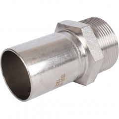 Вставка переходная ROMMER НПр-НР 42 мм x 1 1/2" из нержавеющей стали, RSS-0024-042112