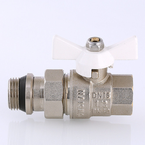Кран шаровой VALTEC BASE с полусгоном  и дополнительным уплотнением 1/2" VT.227.NRW.04