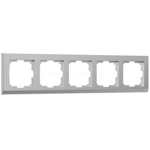 Рамка на 5 постов Werkel Stark (серебряный) W0051806