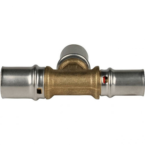 Тройник переходной 20х20х16 для металлопластиковых труб, прессовой STOUT SFP-0005-202016