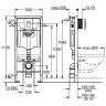 Инсталляция для унитаза GROHE Rapid SL 3 в 1 с панелью смыва VRQ67-5C, черный матовый