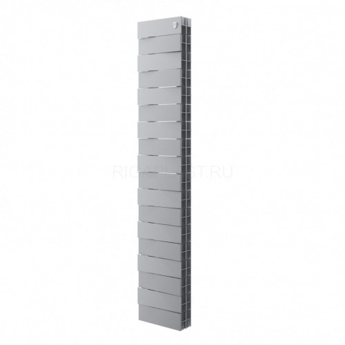 Радиатор биметаллический Royal Thermo PianoForte Tower 200 Silver Satin 18 секций, боковое подключение
