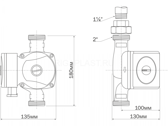 Циркуляционный насос Aquario PRIME-B1-328-180