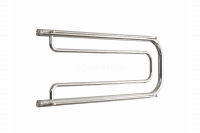 Водяной полотенцесушитель «A» с полочкой, вакуумное - золотой хром, (1") 32/80