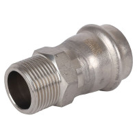 Переходник НР 28х3/4 из нержавеющей стали ROMMER
