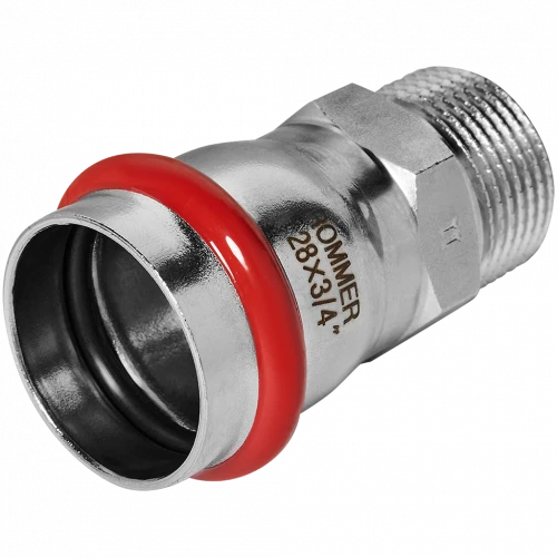 Переходник ROMMER НР 28 мм x 3/4" из нержавеющей стали, RSS-0021-002834