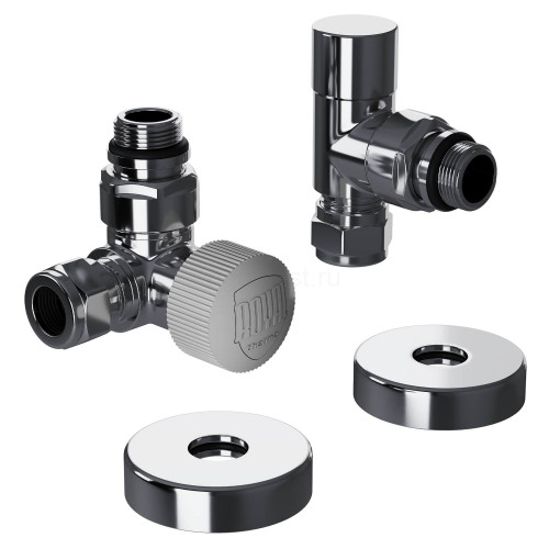 Набор термостатический трехосевой 1/2" Royal Thermo Design Pro 15мм М30х1,5 (Хром)