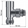 Набор термостатический трехосевой 1/2" Royal Thermo Design Pro 15мм М30х1,5 (Хром)