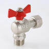 Кран шаровой VALTEC угловой 3/4" × 3/4" ВР/НР, с накидной гайкой (VT.267.N.0505)