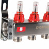 Коллектор из нержавеющей стали с расходомерами 4 выхода ROMMER