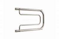 Водяной полотенцесушитель «A» с полочкой, вакуумное - золотой хром, (1") 32/40