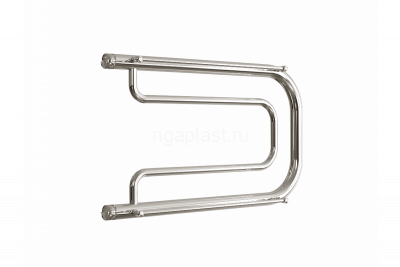 Водяной полотенцесушитель «A» с полочкой, вакуумное - золотой хром, (1") 32/40