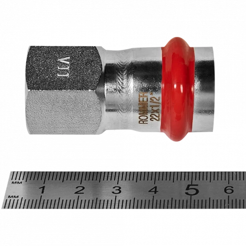 Переходник ROMMER ВР 22 мм x 1/2" из нержавеющей стали, RSS-0022-002212