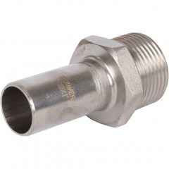 Вставка переходная ROMMER НПр-НР 22 мм x 1" из нержавеющей стали, RSS-0024-000221