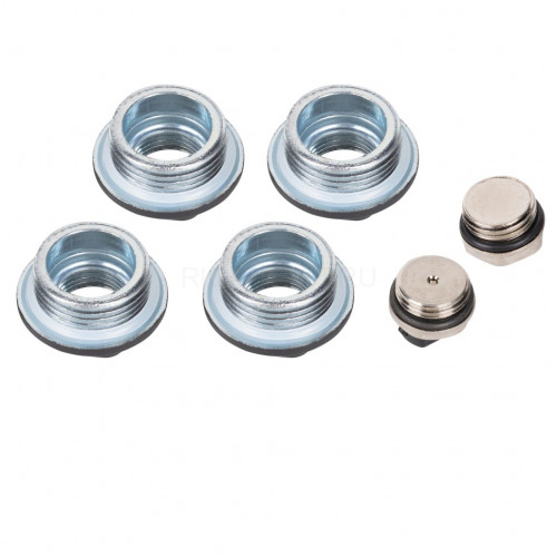Комплект монтажный Royal Thermo 1" х 1/2", черный
