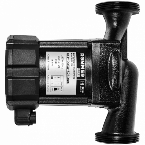 Насос циркуляционный PROFI EVO 32/60-180 с гайками и теплоизоляцией ROMMER