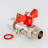 Кран шаровой VALTEC 1/2" × 1/2" ВР/НР, для манометра (VT.806.N.0404)