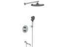 Душевая система ViEiR V25003-3, скрытый монтаж, с термостатом, с тропическим душем, хром