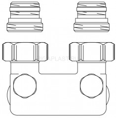 Узел перепускной 1/2" НР х 3/4" НР, угловой Oventrop
