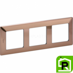 Рамка Legrand Valena Life 3 поста Медь 754163