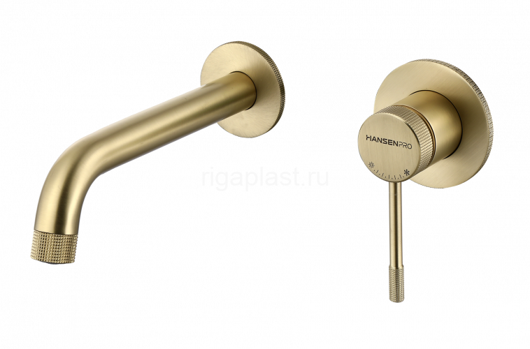 Смеситель для раковины HansenPRO HL12098-D, скрытый монтаж, матовое золото