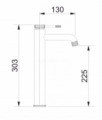 Смеситель для раковины-чаши HansenPRO HL11098-D, матовое золото