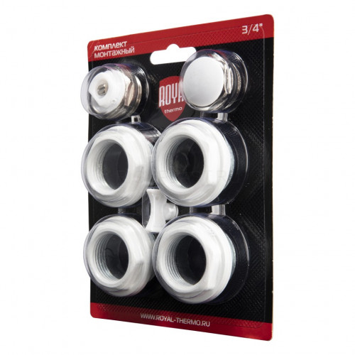 Комплект монтажный Royal Thermo 1" х 3/4", белый
