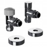 Набор термостатический угловой 1/2" Royal Thermo Design Pro 15мм М30х1,5 (Хром)
