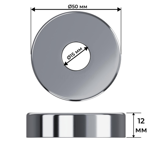 Набор термостатический угловой 1/2" Royal Thermo Design Pro 15мм М30х1,5 (Хром)