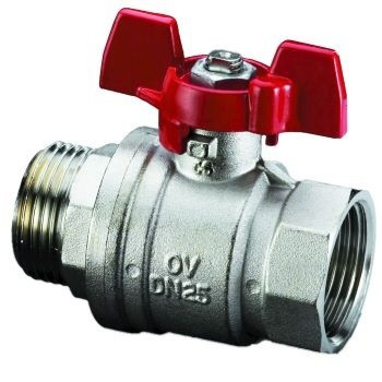 Кран шаровой Optibal DN 15, 1/2" НВ, ручка-бабочка Oventrop