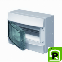 Бокс настенный 12 мод. с прозр. дверцей (с клеммами) IP65 ABB Mistral 1SL1202A00