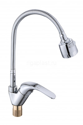 Смеситель для кухни ViEiR V033523, с гибким изливом, хром