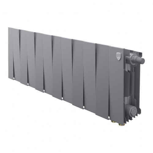 Радиатор биметаллический Royal Thermo PianoForte 200 Silver Satin 12 секций, нижнее подключение VDR