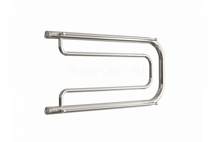 Водяной полотенцесушитель «A» с полочкой, вакуумное - золотой хром, (1") 32/60